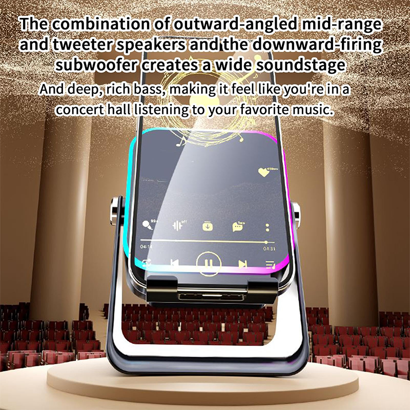 📯🔥5in1 Induktions-Lautsprecher mit Handyhalterung – kabellose Ladung, langer Akku, robustes Design für deine Musik und Anrufe 💎📱 Optimiert für dein Zuhause oder Outdoor-Abenteuer.