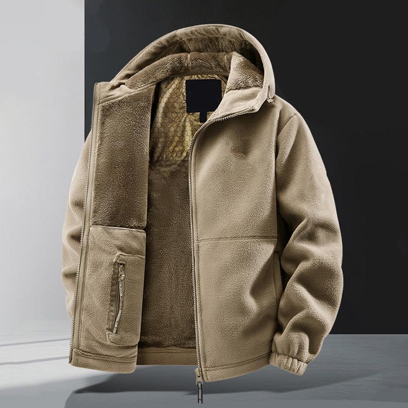 Lässige und warme Herren-Kapuzenjacke mit Reißverschluss