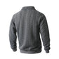 🔥Neuheiten-Angebot – Lässiger Herrenpullover mit halbem Reißverschluss und Zopfmuster