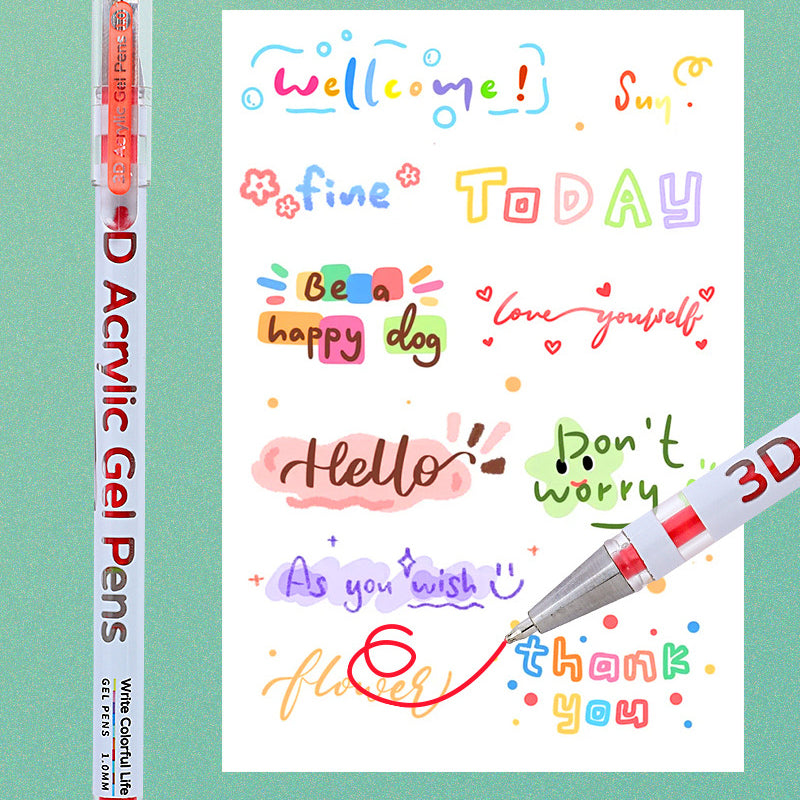 🖍️ 50% RABATT! ✨ GELSTIFT-SET - 12 Leuchtende Farben für Kunst und Schreiben, Fließende Tinte für Glatte Striche, Ideal für Schule, Büro und Kreativprojekte 🎨📝