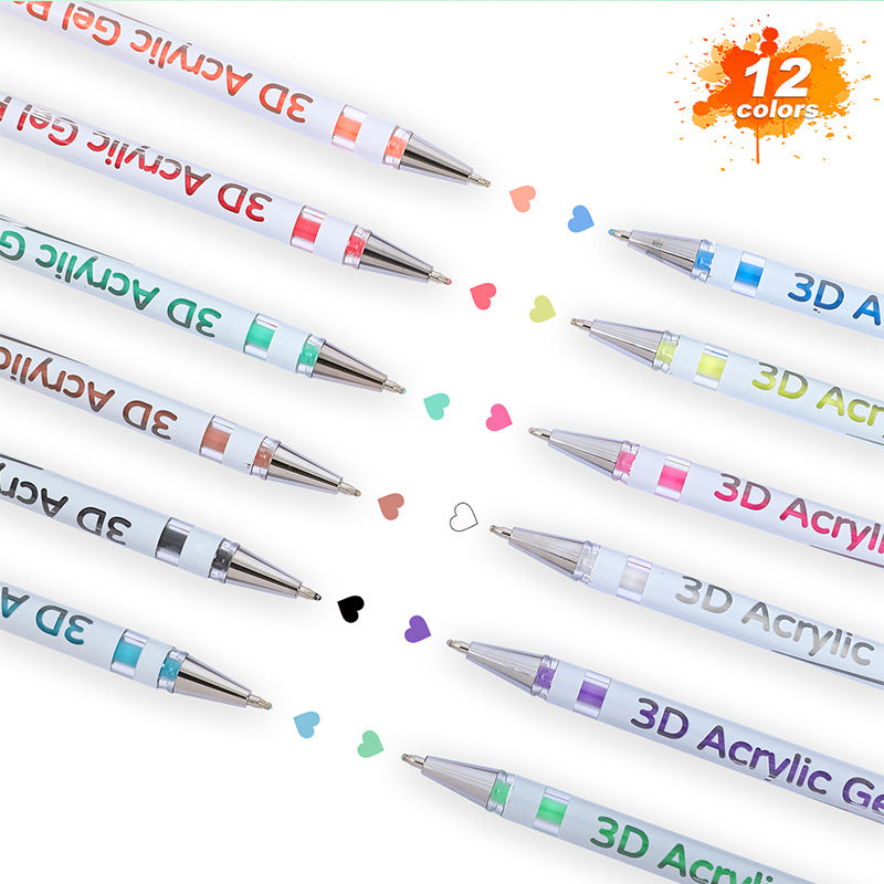 🖍️ 50% RABATT! ✨ GELSTIFT-SET - 12 Leuchtende Farben für Kunst und Schreiben, Fließende Tinte für Glatte Striche, Ideal für Schule, Büro und Kreativprojekte 🎨📝