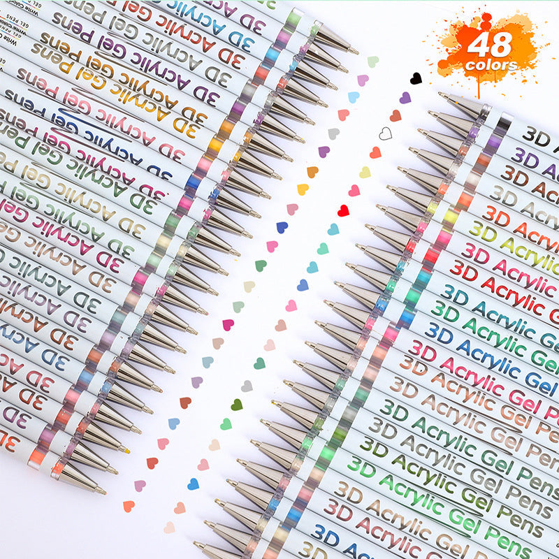 🖍️ 50% RABATT! ✨ GELSTIFT-SET - 12 Leuchtende Farben für Kunst und Schreiben, Fließende Tinte für Glatte Striche, Ideal für Schule, Büro und Kreativprojekte 🎨📝