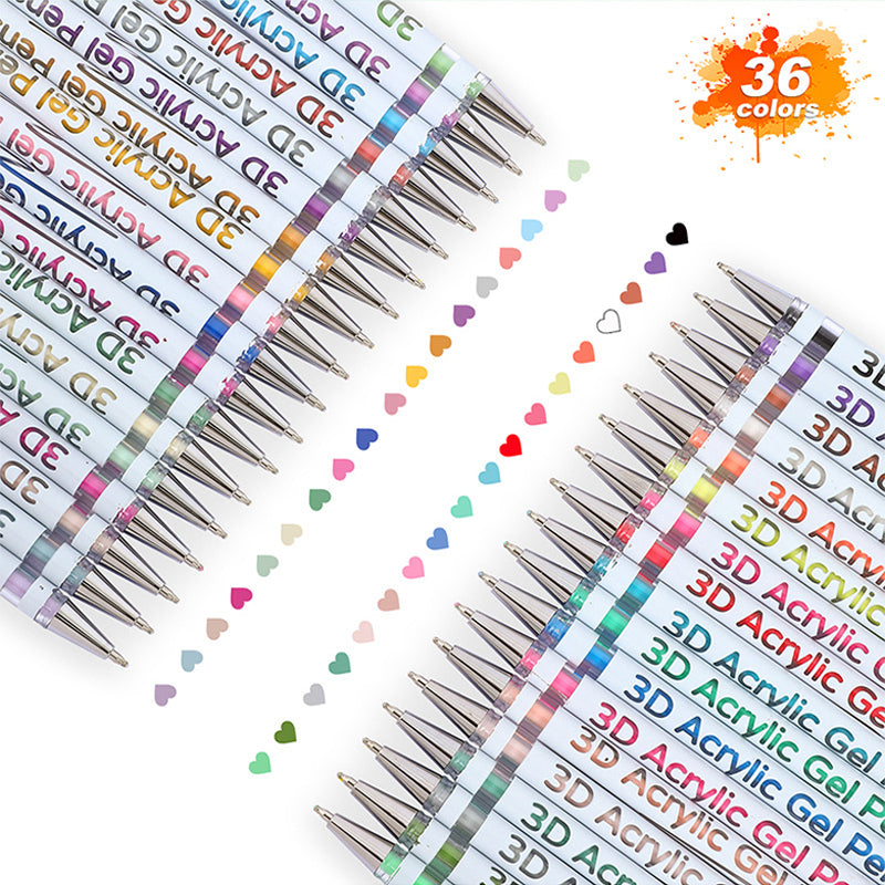 🖍️ 50% RABATT! ✨ GELSTIFT-SET - 12 Leuchtende Farben für Kunst und Schreiben, Fließende Tinte für Glatte Striche, Ideal für Schule, Büro und Kreativprojekte 🎨📝