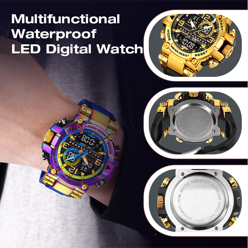 ⏳Jahresendverkauf: 50 % Rabatt🎉Multifunktionale wasserdichte LED-Digitaluhr