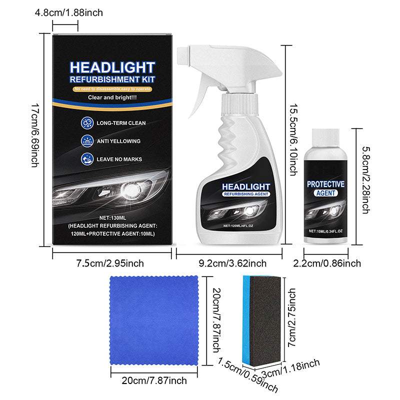 💡🔧 Kristallklar-Scheinwerfer Restaurierungsfluid: Macht trübe Scheinwerfer in Minuten klar & scharf! ✨🚗 Mit dauerhafter UV-Schutzschicht. 🌙 Einfach, effektiv, nachhaltig.
