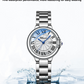 💘Leuchtendes Damen Stahlband Wasserdichte Quarzuhr