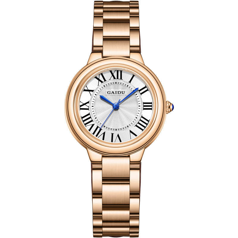 💘Leuchtendes Damen Stahlband Wasserdichte Quarzuhr