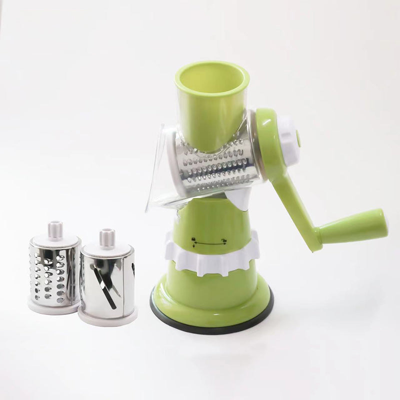 3-in-1-Rotationskäsereibe & Gemüseschneider