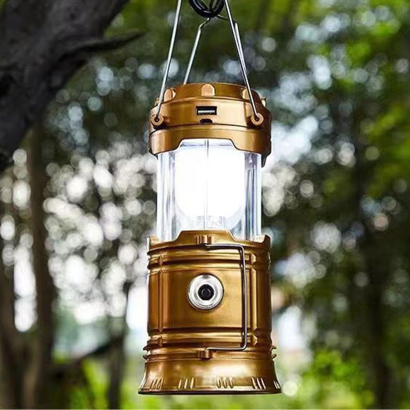 Solcellsdriven infällbar campinglampa