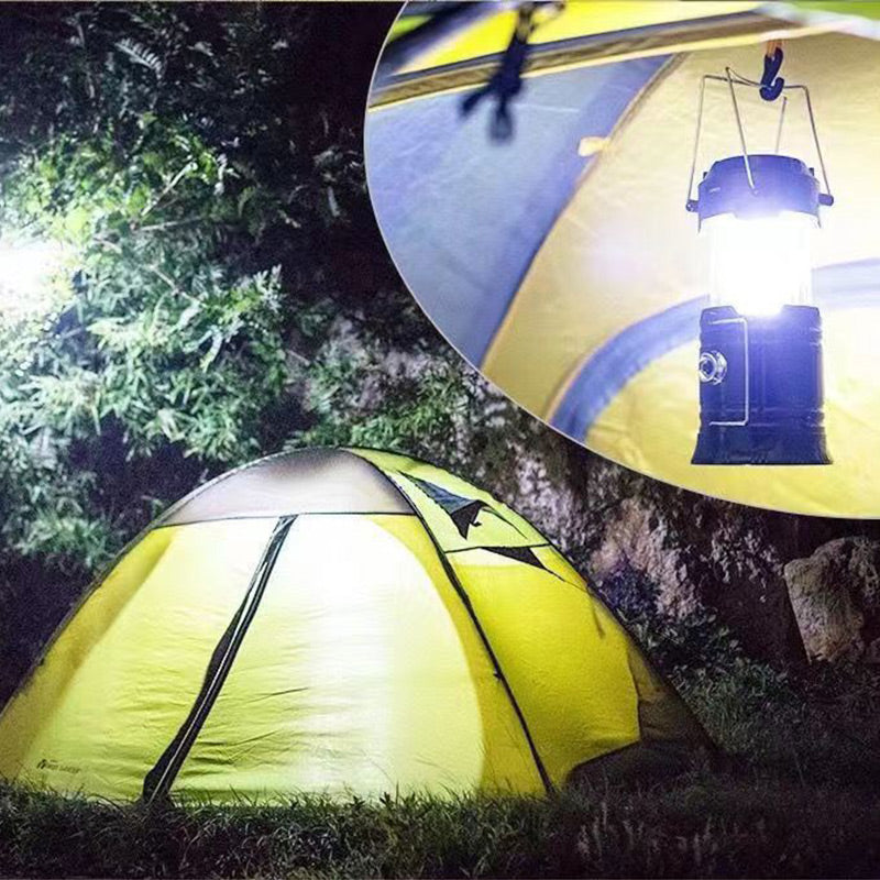 Solcellsdriven infällbar campinglampa