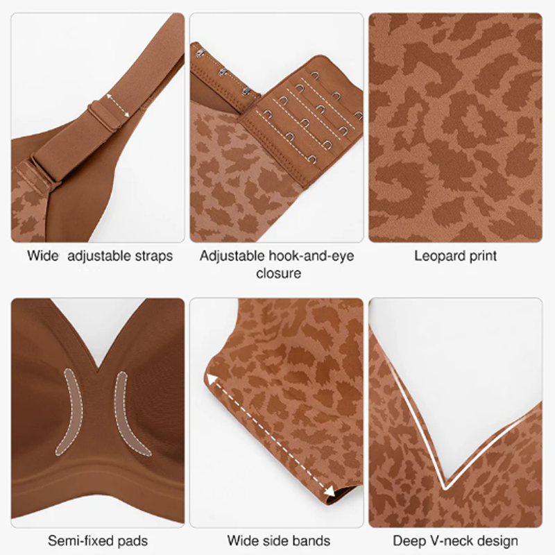 📢📢2 Stücke versandkostenfrei!!💕Jelly Wireless Womens Comfortable Wireless Bras Push Up Bralettes Seamless Tshirts Bras Deep V Everyday Bras