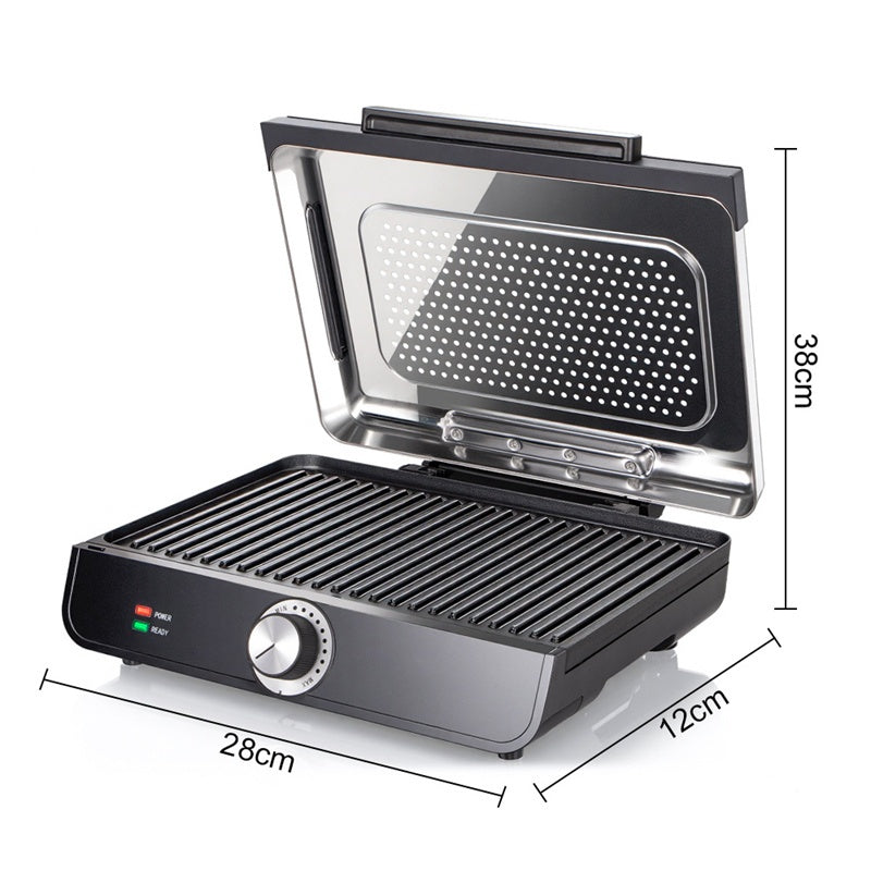 🔈🔈 Rabatt am letzten Tag – 60 % Rabatt 🔥2200W Rauchfreier Indoors Grill mit Antihaft-Grillplatte