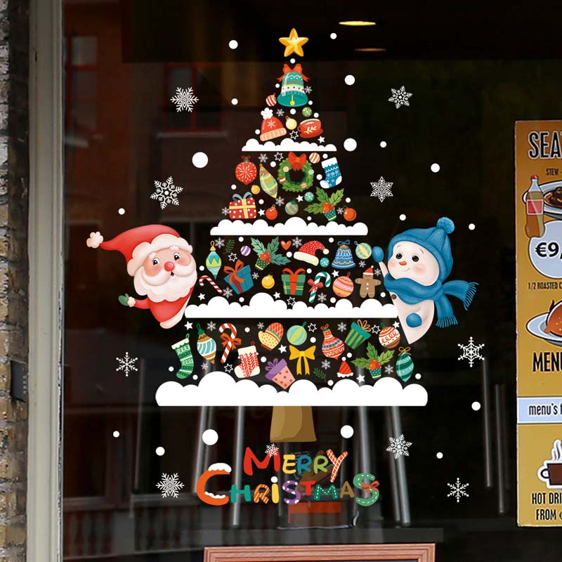 Weihnachtsdekoration Fensteraufkleber