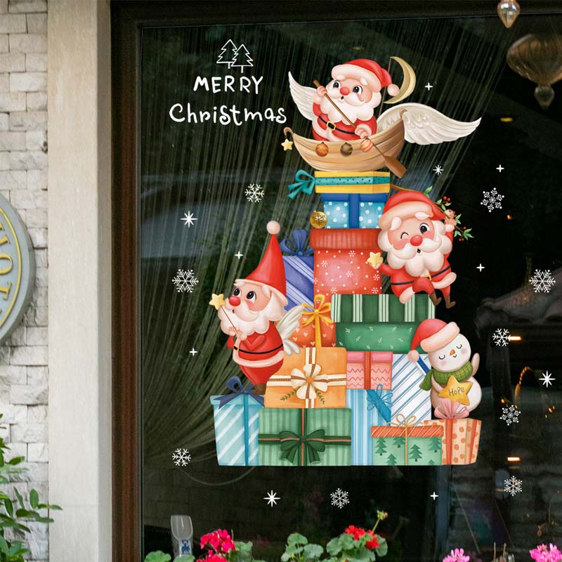 Weihnachtsdekoration Fensteraufkleber