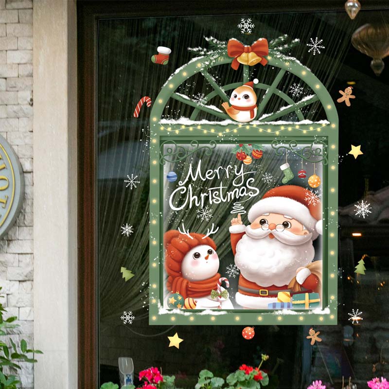 Weihnachtsdekoration Fensteraufkleber