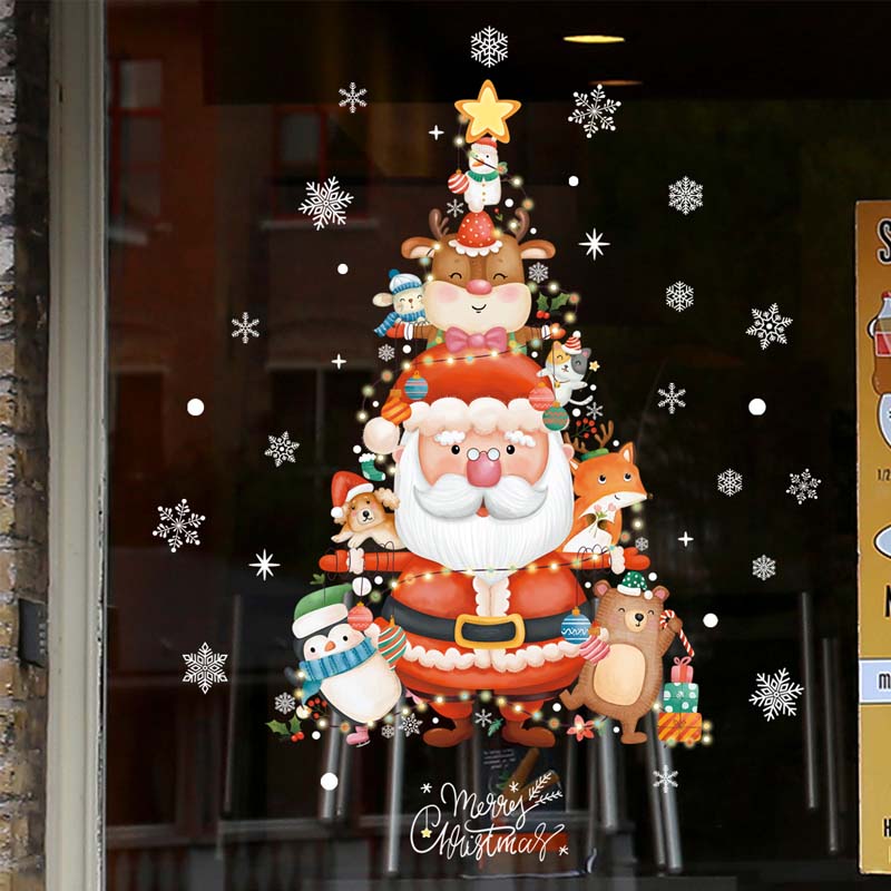 Weihnachtsdekoration Fensteraufkleber