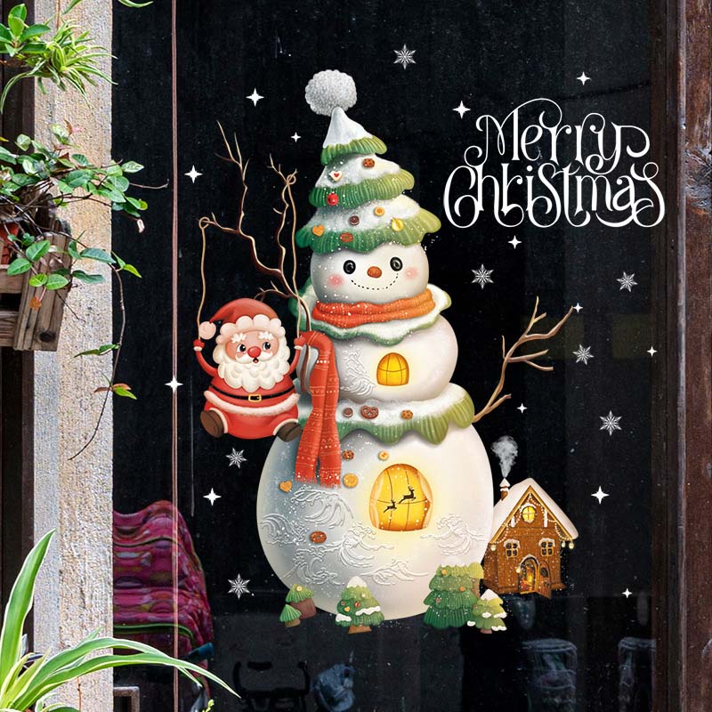 Weihnachtsdekoration Fensteraufkleber