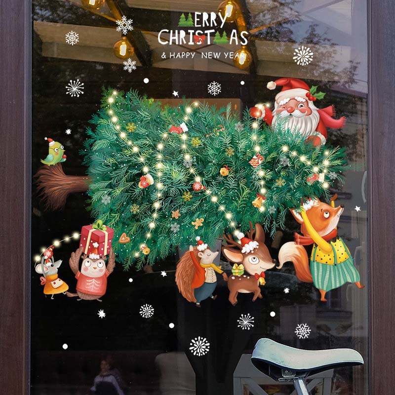 Weihnachtsdekoration Fensteraufkleber