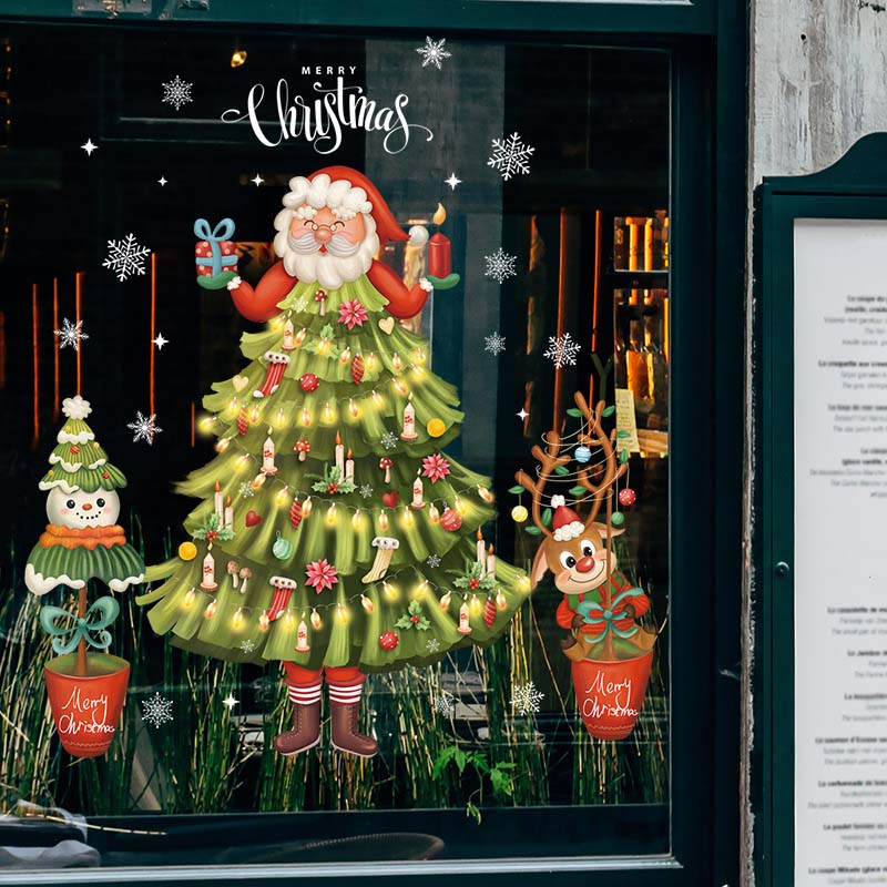 Weihnachtsdekoration Fensteraufkleber