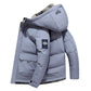 Stylische Daunenjacke mit Kapuze aus Baumwolle für Männer