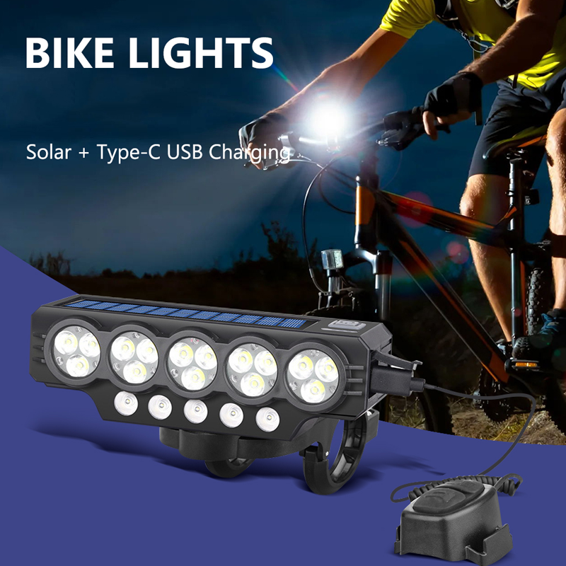 📢📢58 % Rabatt!!!⏰Solarbetriebene und über USB aufladbare Fahrradlampe