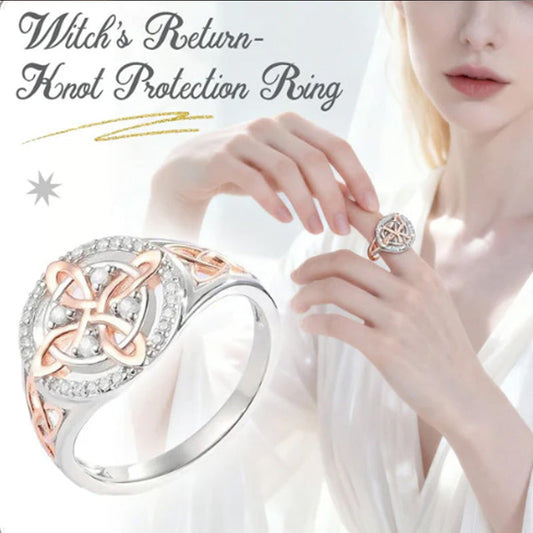 📢📢67 %  OFF !! ⏰Elegant 2-Tone Celtic Knot Zircon Ring