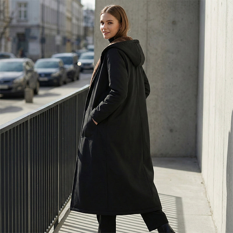 Fröhliches Neujahr! 60% auf alles 🎊⏰Langer Damen Vintage-Parka mit kuscheligem Futter und Kapuze