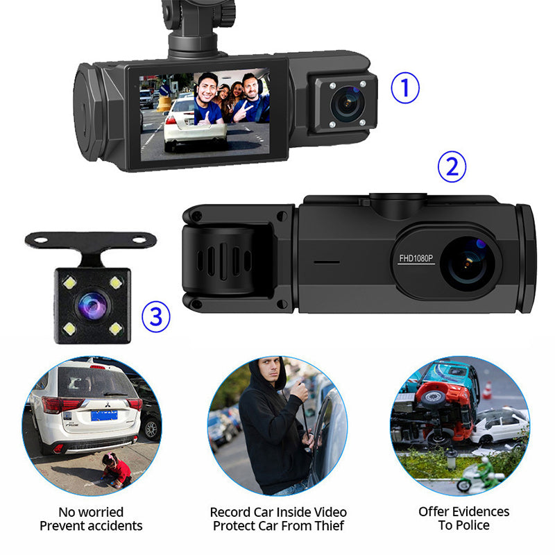 📢📢60 %  RABATT !! ⏰HD 1080p-Autokamera mit Rückfahrkamera