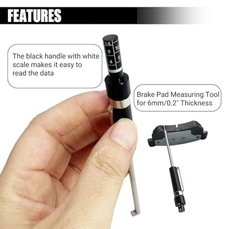 🔧 KAUFEN SIE 2 UND ERHALTEN SIE 1 GRATIS! 🎉 Bremsbelag-Dickenmessgerät – Präzise Messung, langlebig und leicht ablesbar 📏