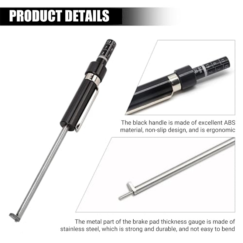 🔧 KAUFEN SIE 2 UND ERHALTEN SIE 1 GRATIS! 🎉 Bremsbelag-Dickenmessgerät – Präzise Messung, langlebig und leicht ablesbar 📏