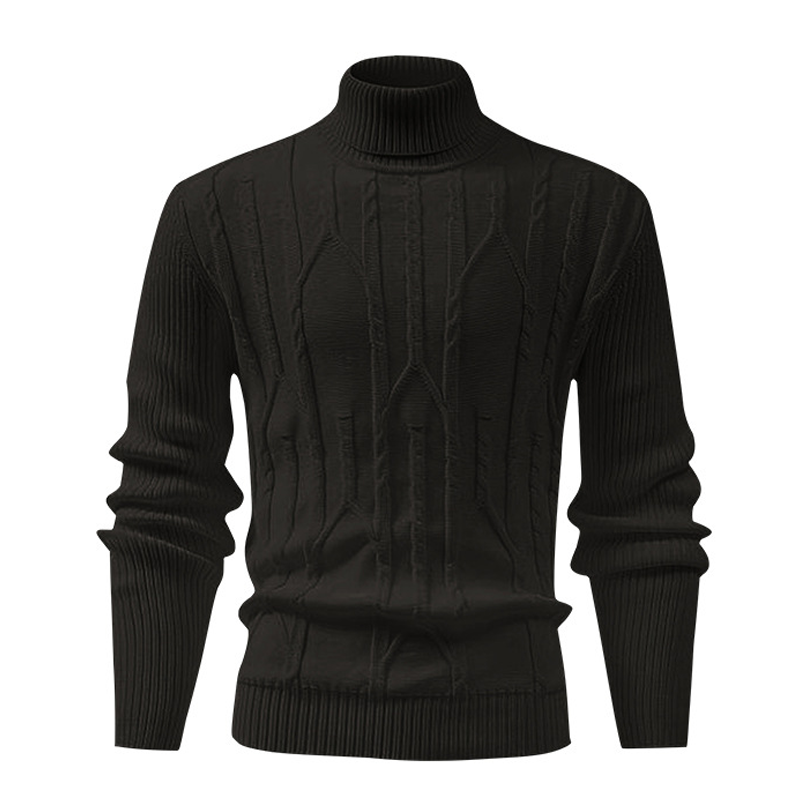 🔥Solange der Vorrat reicht 40 % Rabatt!🎉Herren-Pullover mit Rollkragen und Zopfmuster