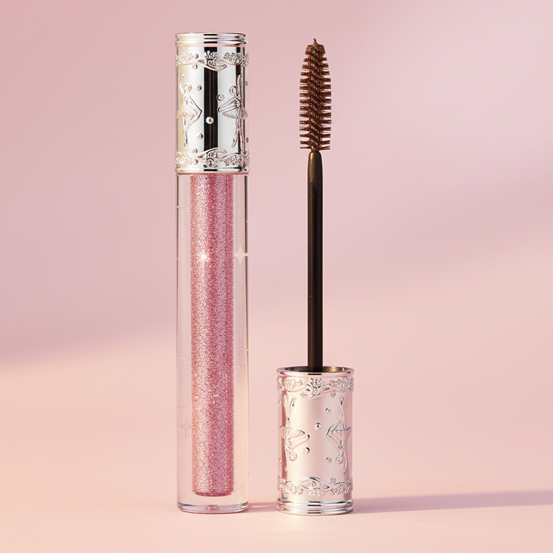 Wasserfeste Glitzer-Mascara mit langem Halt