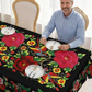 🌺 Mexikanische Tischdecke mit Blumenmuster – Elegant &amp; Fleckenfest für Ihr Esszimmer!