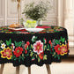 🌺 Mexikanische Tischdecke mit Blumenmuster – Elegant &amp; Fleckenfest für Ihr Esszimmer!