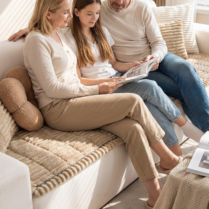 📢📢50 % Rabatt!! ⏰Gestepptes Cord-Sofa-Kissen mit rutschfester Unterseite