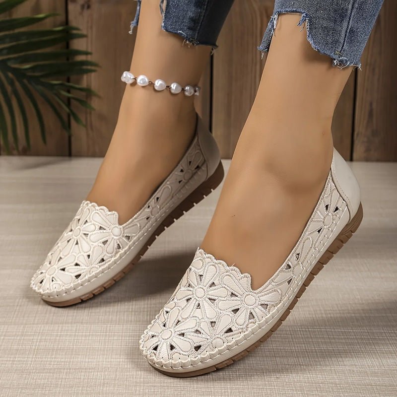 🔥Letzter Tag des Schlussverkaufs: 50 % Rabatt – Bequeme, leichte und elegante orthopädische Damenschuhe mit offenem Design.
