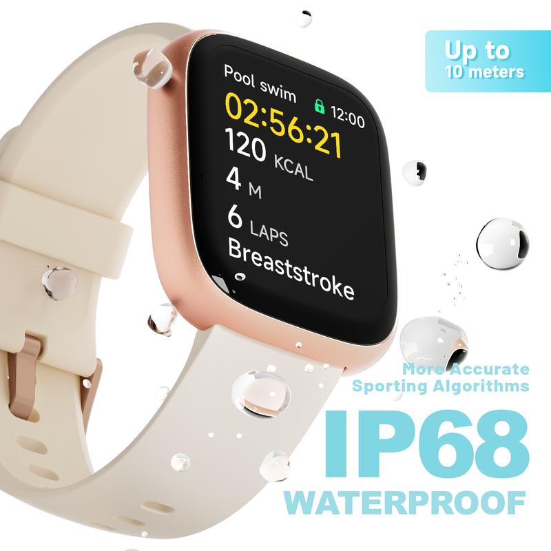 Smartwatch für Frauen und Männer, Fitness-Tracker mit Anrufannahme/-tätigung, Fitnessuhr mit Schlaf-Tracker/100 Sportarten/IP68 wasserdichtem Schrittzähler