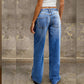 📢📢60 % Rabatt!! ⏰Mühelos schicke, locker sitzende Jeans mit weitem Bein【KAUFEN SIE 2 UND ERHALTEN SIE KOSTENLOSEN VERSAND】