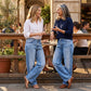 📢📢60 % Rabatt!! ⏰Mühelos schicke, locker sitzende Jeans mit weitem Bein【KAUFEN SIE 2 UND ERHALTEN SIE KOSTENLOSEN VERSAND】