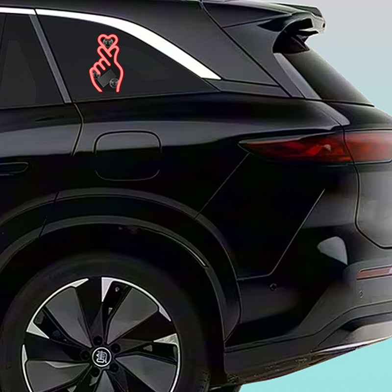 🚗 60% RABATT! 💖 Solar LED-Herz Auto-Fingerring – Dekorativ, Einfach zu Montieren & Automatisches Leuchten bei Nacht ✨