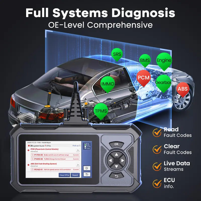 Multifunktionaler OBD2-Diagnosescanner für Fahrzeugmotore