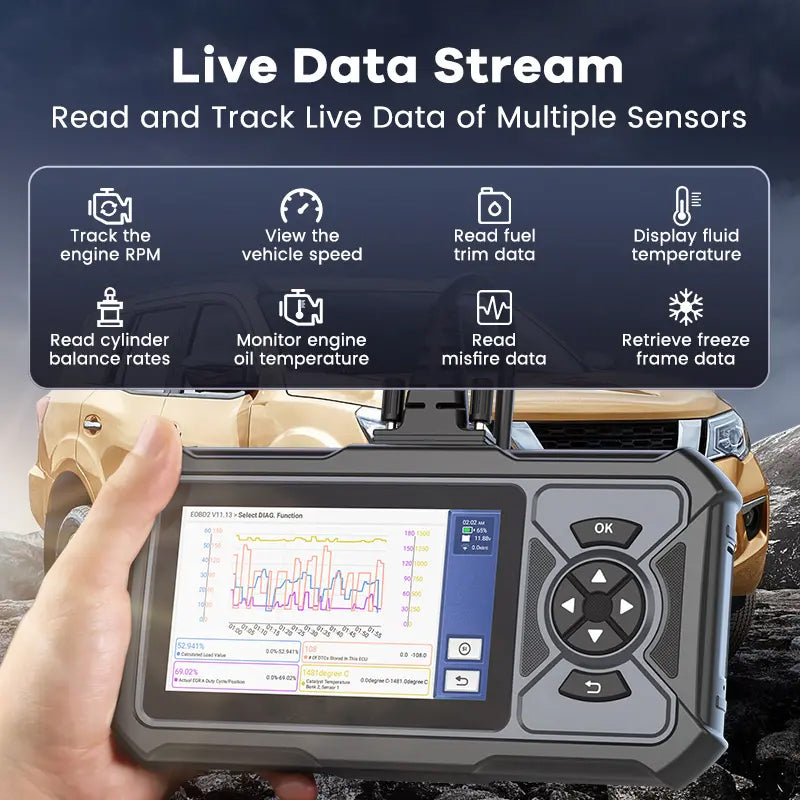 Multifunktionaler OBD2-Diagnosescanner für Fahrzeugmotore