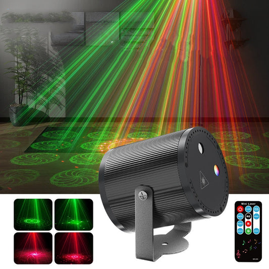 📢DJ Laser Party Light mit 7 Beleuchtungsmodi und Fernbedienung