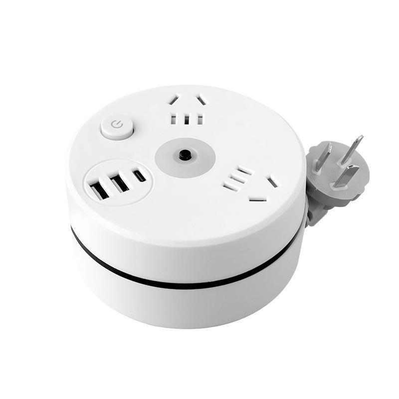 🔌 50% RABATT! 🏠 Runde Steckdosenleiste mit Kabelaufwicklung – Integrierter Schalter, 3 USB-Anschlüsse & Platzsparendes Design ✨