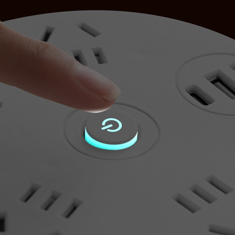 🔌 50% RABATT! 🏠 Runde Steckdosenleiste mit Kabelaufwicklung – Integrierter Schalter, 3 USB-Anschlüsse & Platzsparendes Design ✨