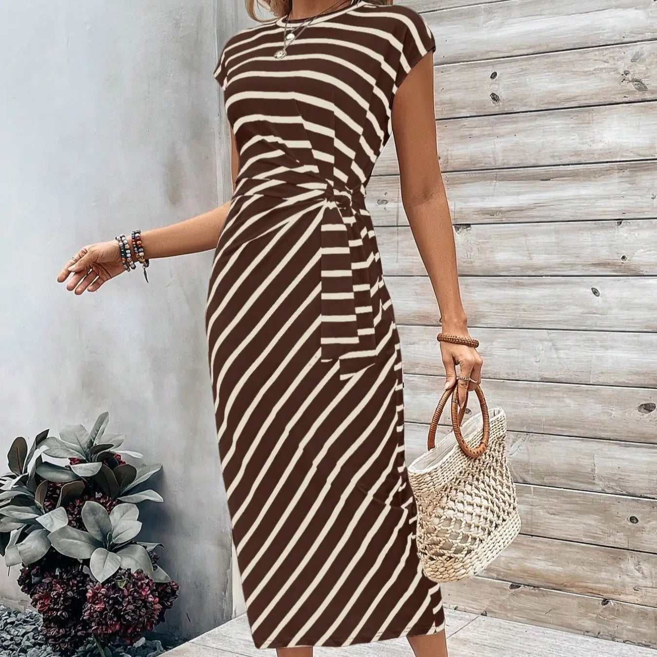 🔥2026 Neu eingetroffen: 50 % Rabatt für begrenzte Zeit!🔥🥰Elegantes Kleid mit Taillengürtel für Damen