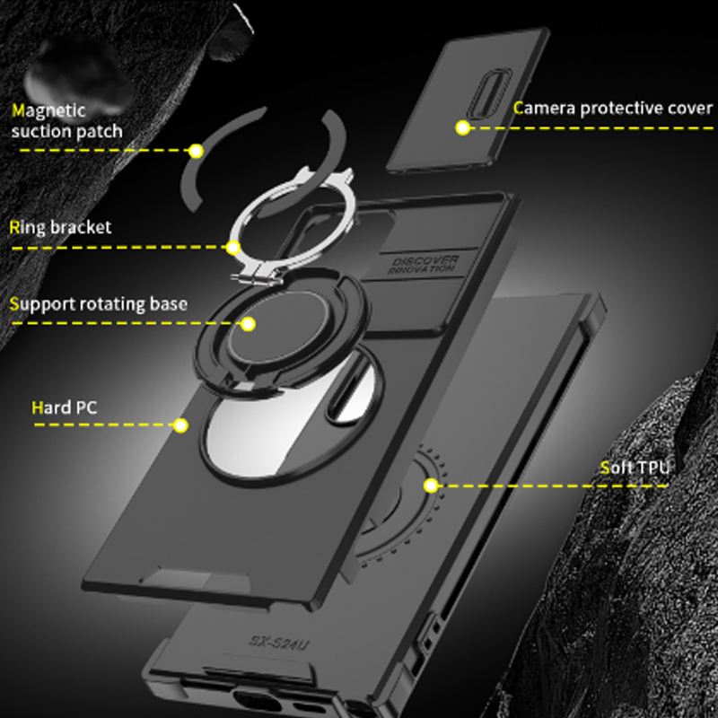 Kameraschutz-Handyhülle mit magnetischem Ständer für Samsung