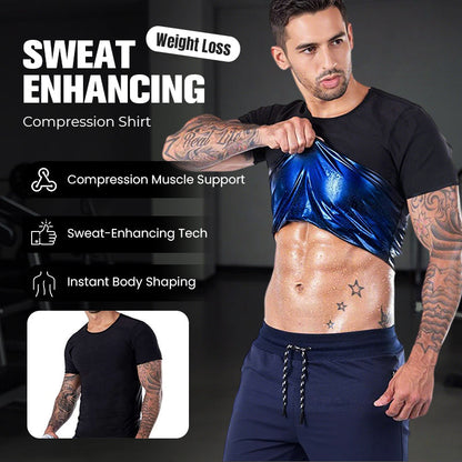 Kompressionsshirt für Männer zur Schweißförderung und Gewichtsreduktion