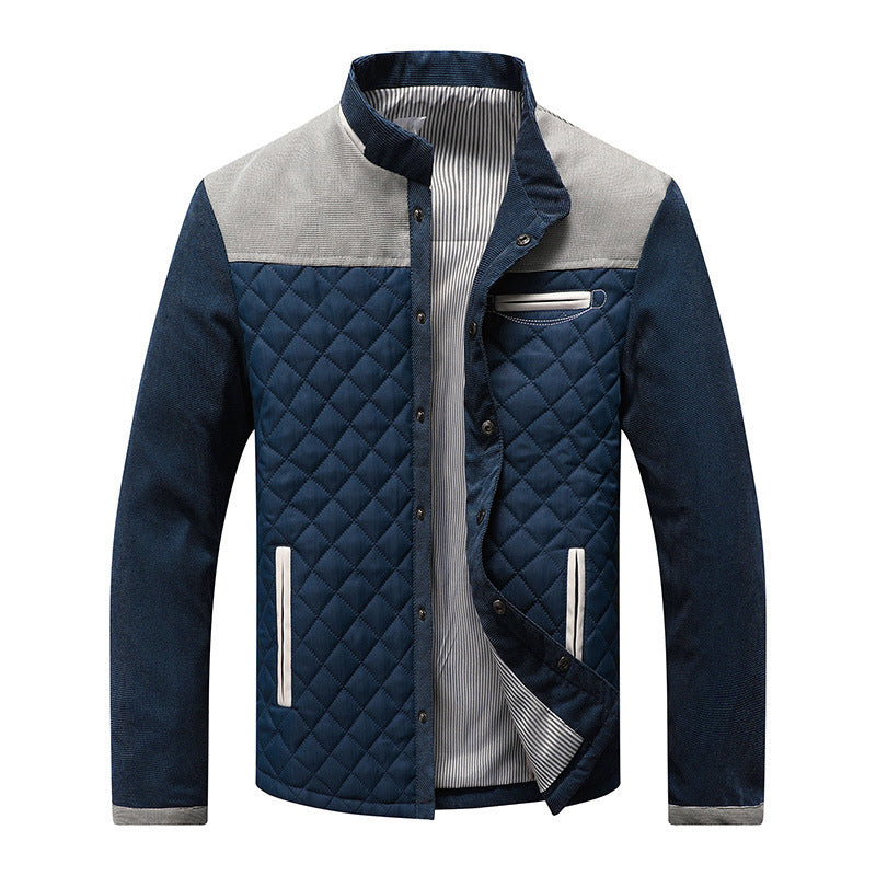 Gesteppte Herrenjacke mit Stehkragen