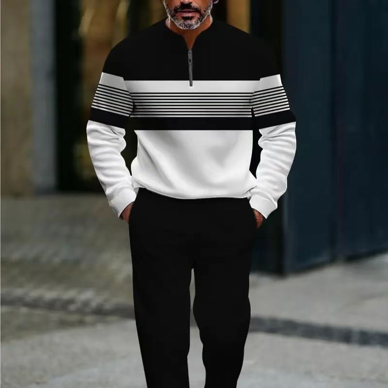 👕 60% RABATT! ⌛ Herren-Set: Pullover mit Grafischem Druck & Hose – Lässiger Street-Style, Bequemer Schnitt & Vielseitig 👖